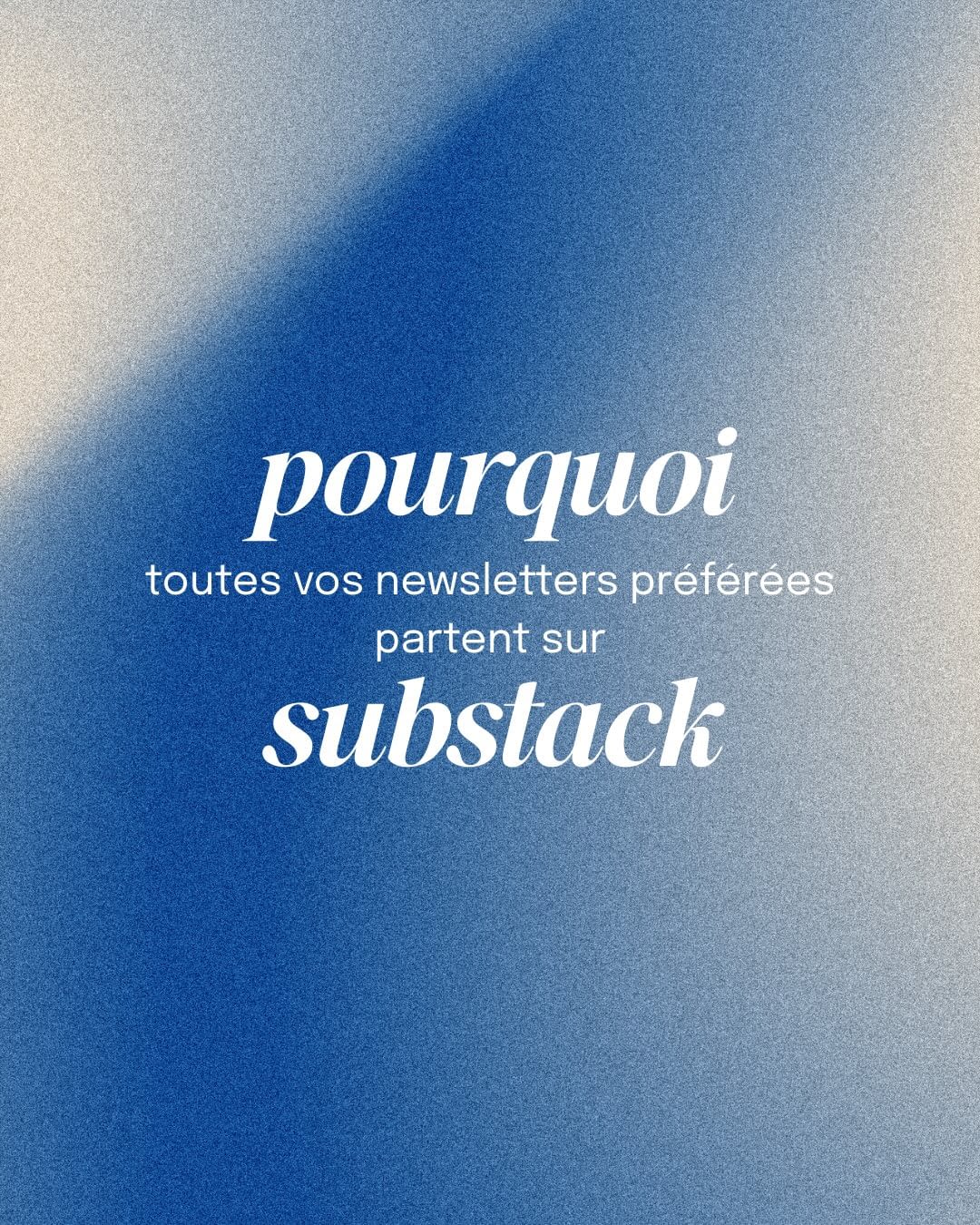 Oh et pour les abonné•es en perdition, aussi. Celles et ceux qui aiment la newsletter, mais n’ont pas/plus le temps de la lire. Substack a une solution : permettre d’intégrer votre version audio de la publication. 🎧

Hop, et voilà un podcast rapide à écouter, pour que les gens continuent de profiter de votre expertise. Et vous, vous continuez de tisser ce lien de confiance précieux. 👏

Quant à cette histoire de nombre d’abonnés, ne laissez pas ça vous arrêter. Vraiment.

C’est comme sur Instagram : la conversion de grands comptes est parfois surprenante. Et pas dans le bon sens. 😬 

On peut être honnête sur l’effet des chiffres, mais ça ne doit pas être un prétexte à s’interdire de (re)commencer quelque part.

Vous savez quoi ? C’est ce que je fais : je n’ai pas migré mon ancienne liste.

J’avais envie et besoin de repartir à 0. À l’heure où j’écris ce post, j’ai moins de 100 abonnées (coucou et merci !), et ça me va très bien. Parce que j’ai d’autres objectifs stratégiques prioritaires avec Substack.

Vous me rejoignez ? Bravo.

Watch us s’investir sur cette plateforme stratégique. 🫡

Et si vous hésitez : vous avez des doutes sur quoi ? Venez, on en discute en commentaires (ou en DM si vous êtes timides).